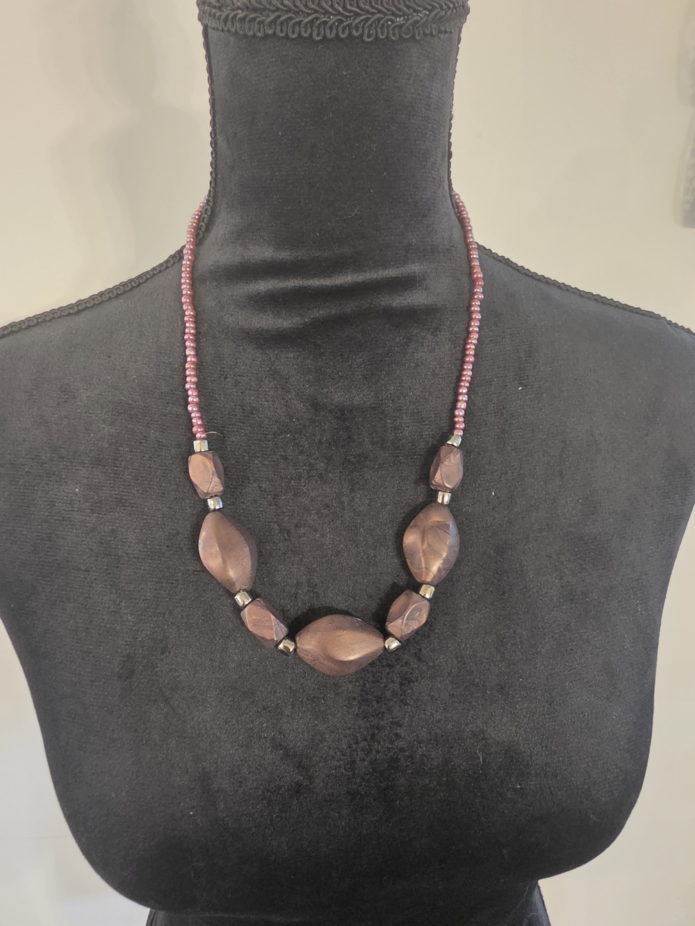 Handcrafted Brown Beaded Women's Necklace